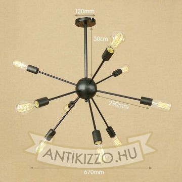 antik-9-karu-csillar-lampa