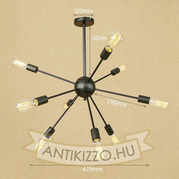 antik-9-karu-csillar-lampa