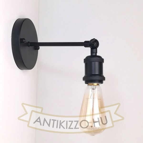 antik-fali-lampa-matt-fekete