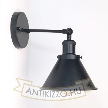 antik-fali-lampa-matt-fekete-szin-kis-buraval