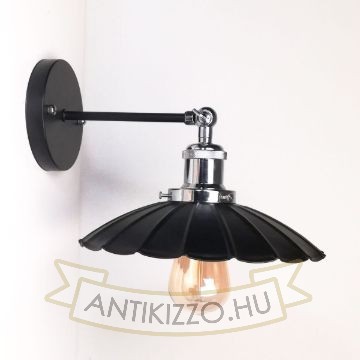 antik-fali-lampa-matt-fekete-fenyes-krom-szin-hullamos-buraval