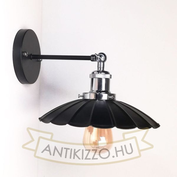 antik-fali-lampa-matt-fekete-fenyes-krom-szin-hullamos-buraval
