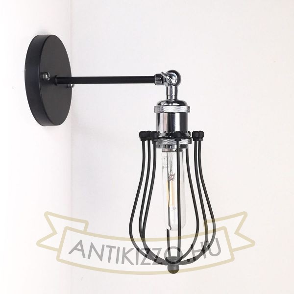 antik-fali-lampa-matt-fekete-fenyes-krom-szin-csepp-alaku-raccsal