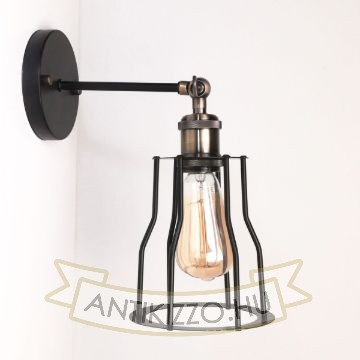 antik-fali-lampa-matt-fekete-antik-bronz-szin-csepp-alaku-raccsal
