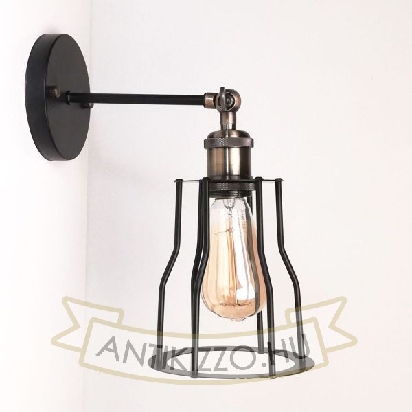 antik-fali-lampa-matt-fekete-antik-bronz-szin-csepp-alaku-raccsal