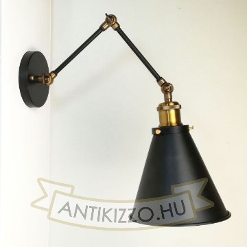 antik-fali-olvaso-lampa-matt-fekete-antik-sargarez-szin-olvaso-buraval