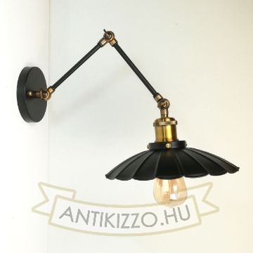 antik-fali-olvaso-lampa-matt-fekete-antik-sargarez-szin-hullamos-buraval