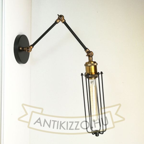 antik-fali-olvaso-lampa-matt-fekete-antik-sargarez-szin-csepp-alaku-raccsal