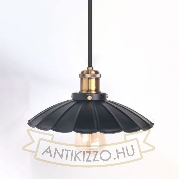 antik-fuggesztek-lampa-matt-fekete-antik-sargarez-szin-hullamos-buraval