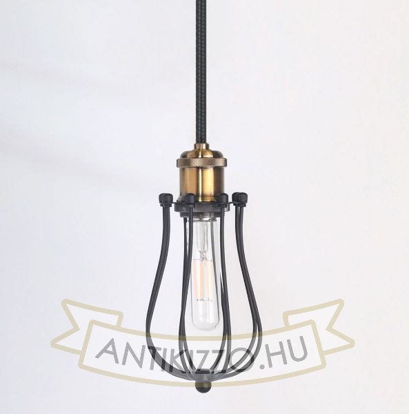 antik-fuggesztek-lampa-matt-fekete-antik-sargarez-szin-csepp-alaku-raccsal
