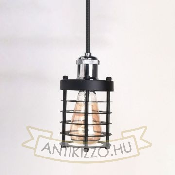 antik-fuggesztek-lampa-matt-fekete-fenyes-krom-szin-henger-alaku-raccsal