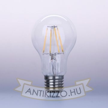 LED Filament dekor izzó - A60 - 4W - E27 - meleg fehér