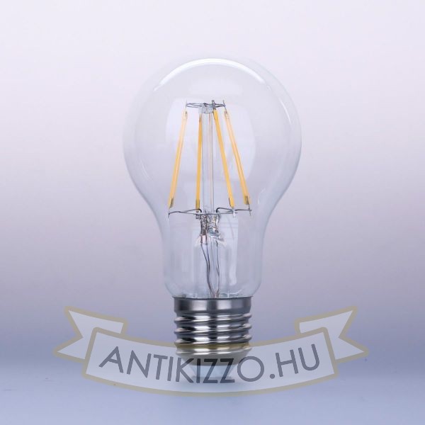 LED Filament dekor izzó - A60 - 4W - E27 - meleg fehér
