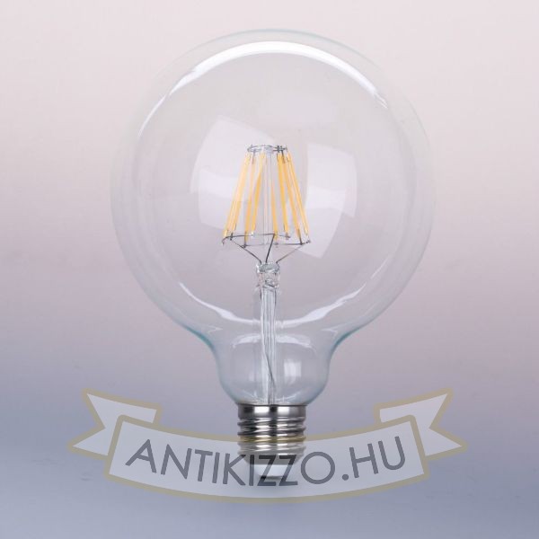 LED filament dekor izzó - G125 - 8 watt