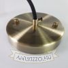 Plafontárcsa mennyezetirózsa 120mm sima antik bronz szín