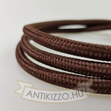 Textil kábel barna - 2x0,75	