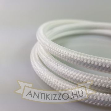 Textil kábel fehér 3x0,75