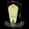 Dimmelhető Edison ST64 izzó 64 mm átmérővel