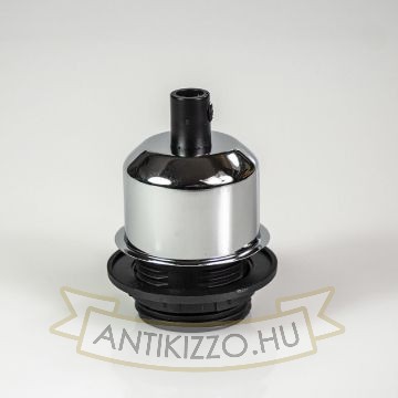 Edison izzó foglalat króm - E27 - búratartós