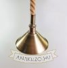 Kötél föggeszték antik bronz foglalattal és búrával - 1,5m