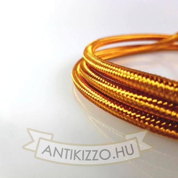 Textil kábel Világos arany-2x0,5