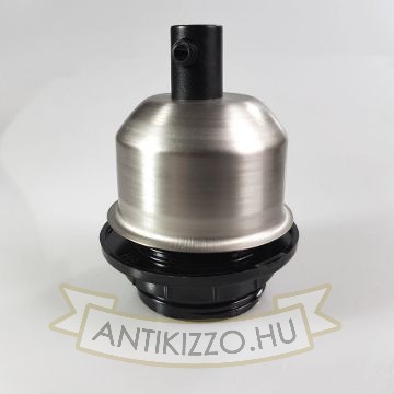 Edison izzó foglalat matt aluminium szín - E27 - búratartós