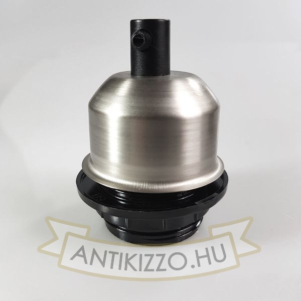 Edison izzó foglalat matt aluminium szín - E27 - búratartós