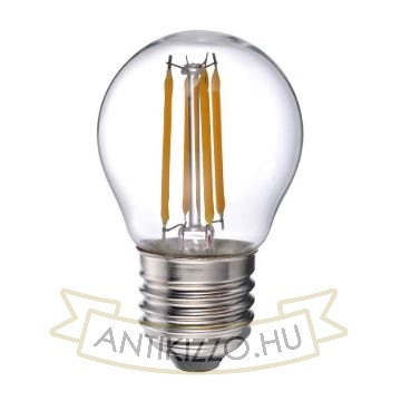 LED filament dekor izzó - G45 - 4 watt - meleg fehér	