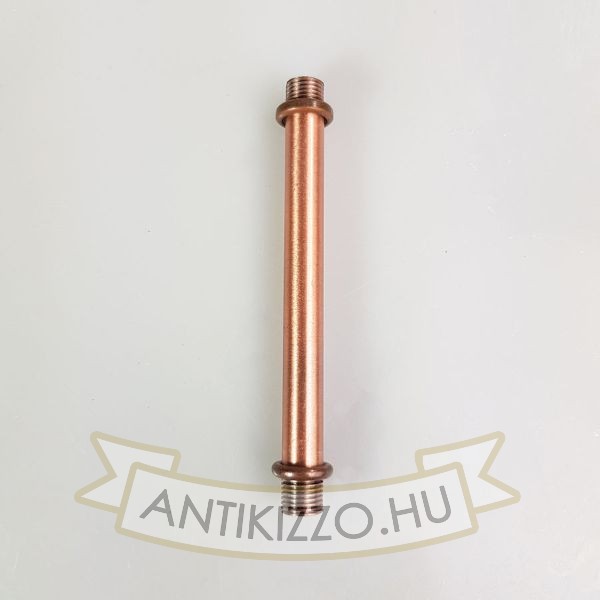 Menetes vegű cső 10cm antik vörösréz szín