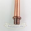 Menetes vegű cső 10cm antik vörösréz szín