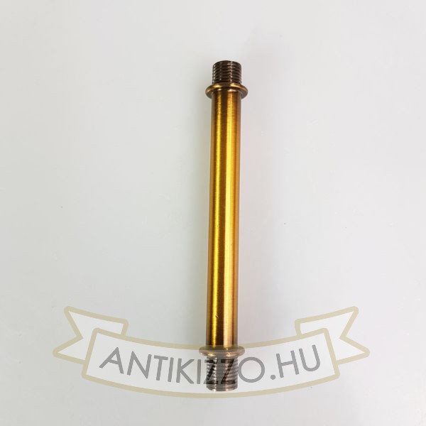 Menetes vegű cső 10cm antik sárgaréz szín
