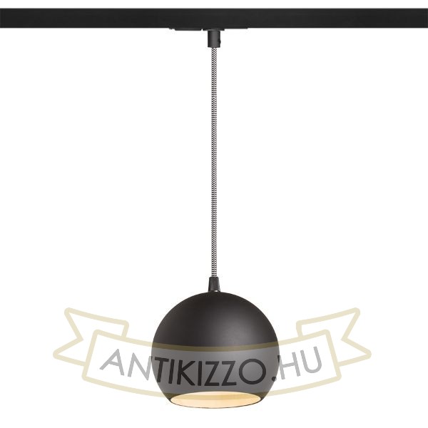 COPA egyfázisú áramkörös sínre fekete üveg 230V LED E27 11W