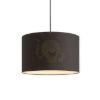 Kép RON 40/25 lámpabúra  Polycotton fekete/fehér PVC  max. 23W