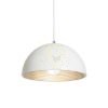 Kép CARISSIMA 40 függő lámpa matt fehér/ezüstszürke  230V LED E27 15W