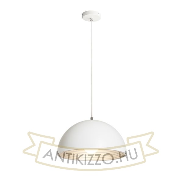 CARISSIMA 40 függő lámpa matt fehér/ezüstszürke  230V LED E27 15W