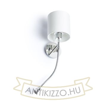 Kép VERSINA lámpabúrával fehér króm 230V LED E27 LED 15+3W 25°  3000K