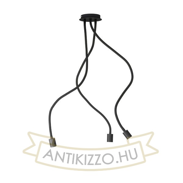 LOYD E27 III függő lámpa fekete  230V LED E27 3x15W