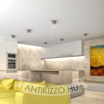 Kép MANTOVA II mennyezeti lámpa  szálcsiszolt alumínium 230V LED GU10 2x7W