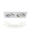 PASADENA GU10 SQ II süllyesztett lámpa  szálcsiszolt alumínium 230V LED GU10 2x7W