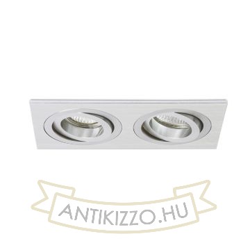 Kép PASADENA GU10 SQ II süllyesztett lámpa  szálcsiszolt alumínium 230V LED GU10 2x7W