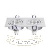 PASADENA GU10 SQ II süllyesztett lámpa  szálcsiszolt alumínium 230V LED GU10 2x7W