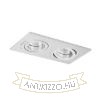 PASADENA GU10 SQ II süllyesztett lámpa  szálcsiszolt alumínium 230V LED GU10 2x7W