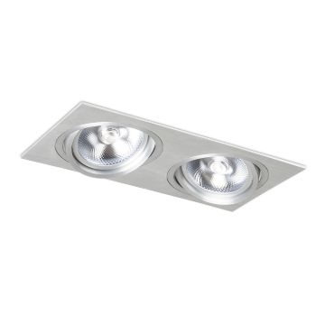 Kép PASADENA G53 SQ II   szálcsiszolt alumínium 230V LED G53 2x15W