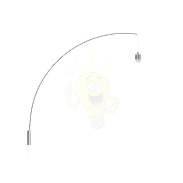 Kép BEND fali ívelt lámpatest  matt nikkel 230V LED E27 15W