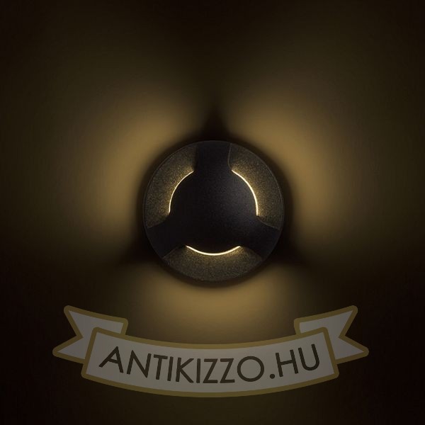 Kép KICK III süllyesztett lámpa fekete 230V LED 3W IP54 3000K