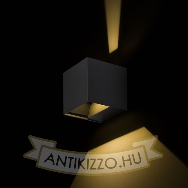 Kép CARRE fali lámpa antracitszürke 230V LED 2x3W IP54 3000K