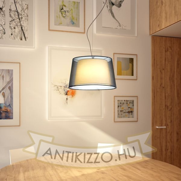 ESPLANADE függő lámpa átlátszó fekete/fehér króm 230V LED E27 15W