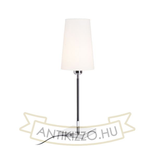 Kép LULU asztali lámpa fehér/fekete króm 230V LED E27 8W