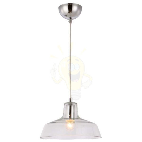 Kép DORA függő lámpa  tiszta üveg/króm 230V LED E27 11W