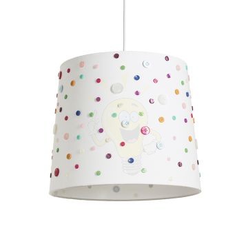Kép DELISA 35/30 lámpabúra fehér gombok  max. 28W